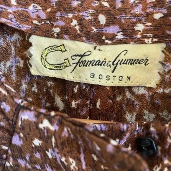 Forman & Gumner Women’s size Small 1960s Vintage Button Down Suit Top - Picture 6 of 7